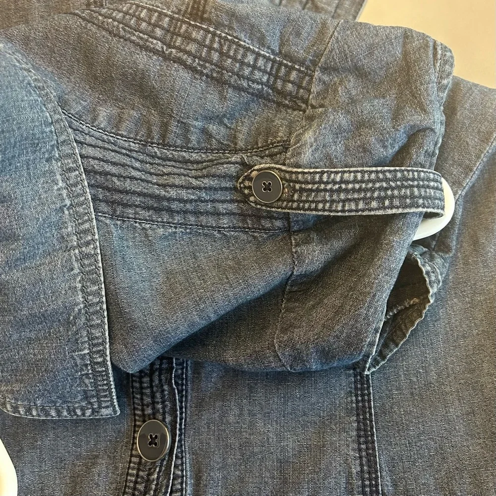 DKNY  Belted Denim Blue Romper, Size 28 - Picture 15 of 15